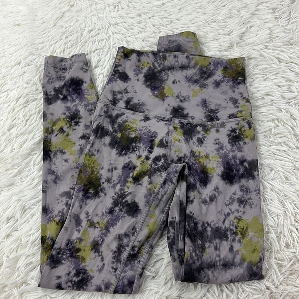 Lululemon Align Super-High-Rise Pant 28" Radial Tie Dye Mauve Grey Multi